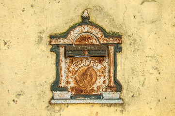 Mail box in Rocinha, Rio de Janeiro, Brazil.