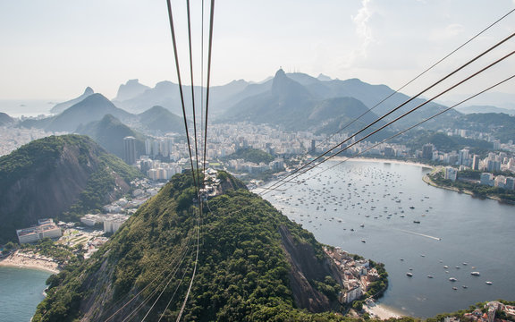 Cable car at Sugarloaf mountain, Rio de Janeiro, Brazil.