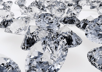 Diamonds on gray background.