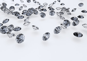 Diamonds on gray background.