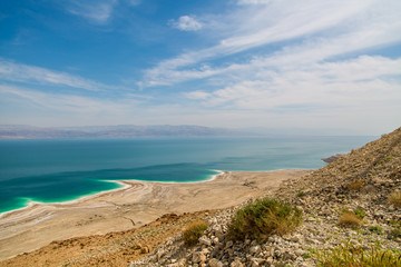 Fototapeta na wymiar Desert landscape of Israel, Dead Sea, Jordan