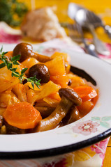 Vegetables with mushrooms