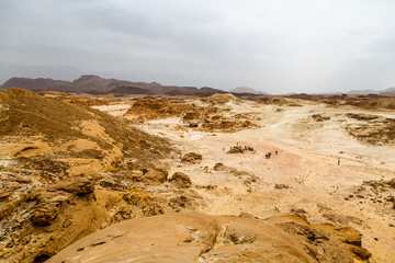 Beautiful red sandstone in the desert in Israel, Timna Park