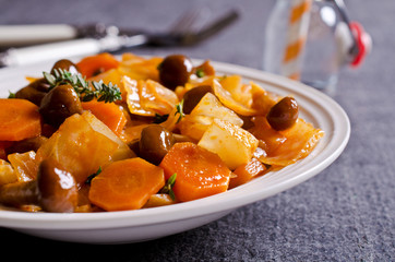 Vegetables with mushrooms