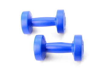 Two dumbbells Isolated on white background