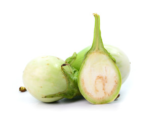Thai eggplant isolated on white background