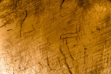 Beautiful red sandstone in the desert in Israel, Timna Park