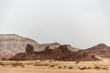 Beautiful red sandstone in the desert in Israel, Timna Park