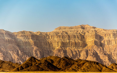 Beautiful red sandstone in the desert in Israel, Timna Park