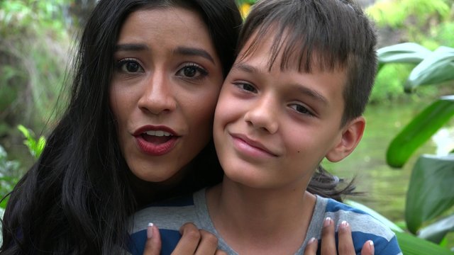 Single Mother Kisses Teen Son