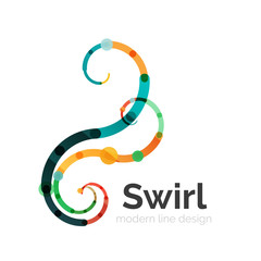 Vector swirl circle logo