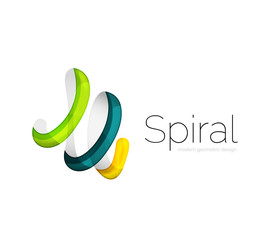 Modern vector ribbon logo