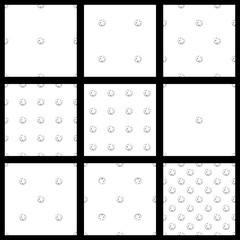 Set. The seamless pattern of floorball balls
