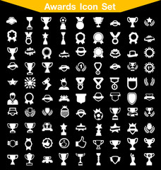 Awards icons set 