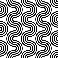 Seamless Wave and Stripe Pattern