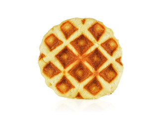 Sweet Belgium wafer isolated on white background