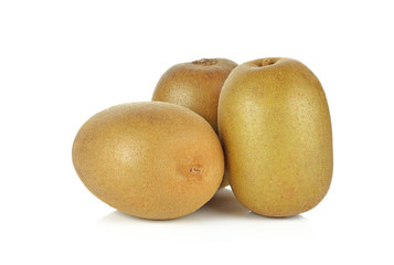 gold kiwi fruit on a white background
