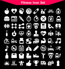 Fitness icon set 