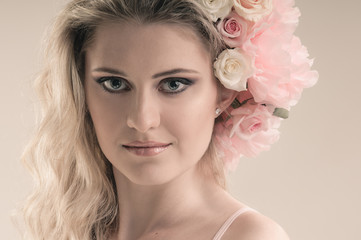 Fototapeta premium The gentle girl face