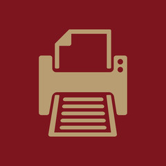 The printer icon. Printing symbol. Flat