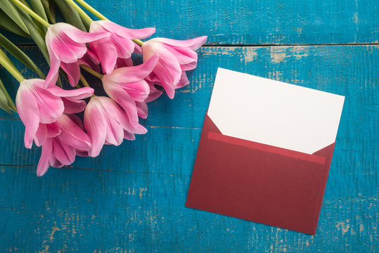  Flowers and envelope 
