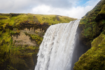 Obraz premium Skogafoss, beautiful waterfall in Iceland