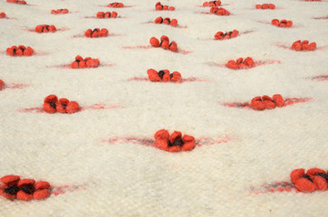 Carpathian hand woven wool blanket