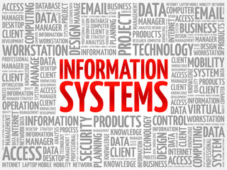 Information Systems word cloud concept