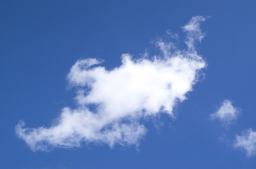 White cloud of blue clear sky