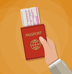 Boarding Pass and Passport in hand