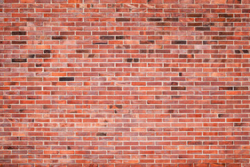 Ordinary red brick wall, background texture