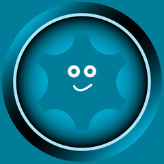 Fototapeta premium Icon monster gear