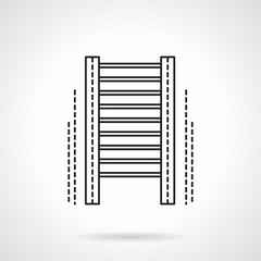 Wall bars gym flat line vector icon