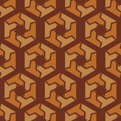 Abstract hexagonal seamless pattern