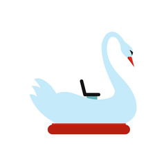 Fototapeta premium Swan children carousel icon 