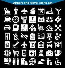 Airport icon set