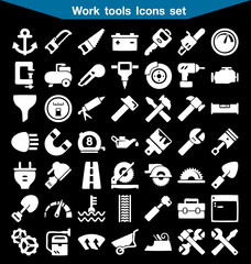 Work tools icon set