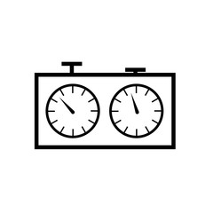 Chess clock vector icon.