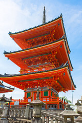 Fototapeta premium Part of Kiyomizu-dera Temple in Kyoto, Japan 