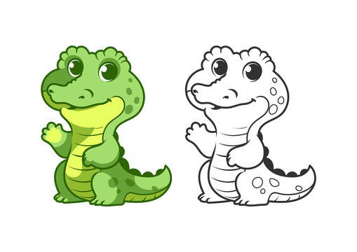 Cute little alligator.
