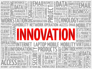 Fototapeta premium INNOVATION word cloud, business concept