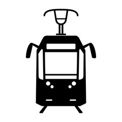 Tram, front view, shade picture