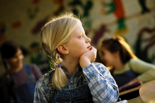 Girl in class