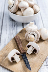 Fresh white Mushrooms