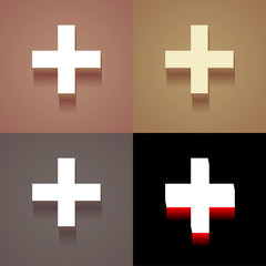 Obraz premium 3_Vintage_Icons_With_Long_Shadow