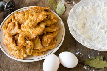 Fried chicken nuggets