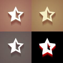 Obraz premium 3_Vintage_Icons_With_Long_Shadow