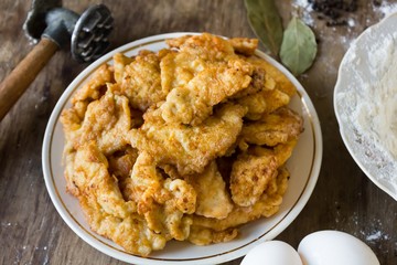 Fried chicken nuggets