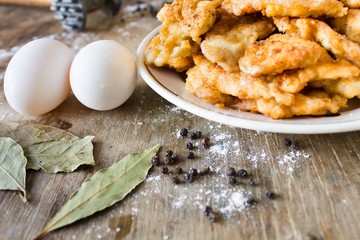 Fried chicken nuggets