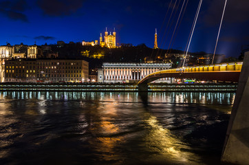 View on Palais de Justice Historique, Lyon, France